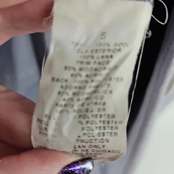 Rothschild Girls Dress Coat Size 5 Blue Frost Faux Fur Collar Holiday Coat - Picture 10 of 10